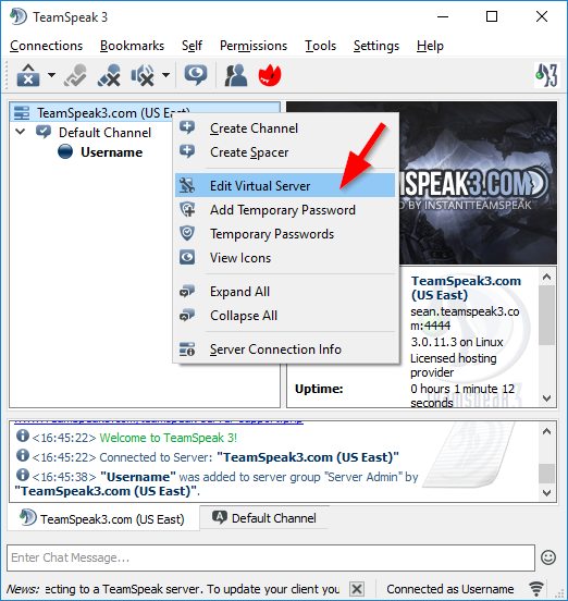 Teamspeak servers