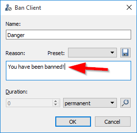 Enter the Ban Information