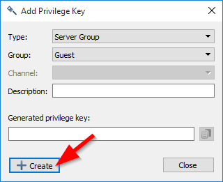 Add Privilege Key Dialog