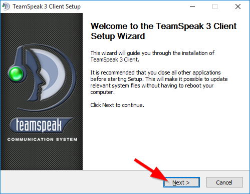 TeamSpeak Yükleme Adımı 1