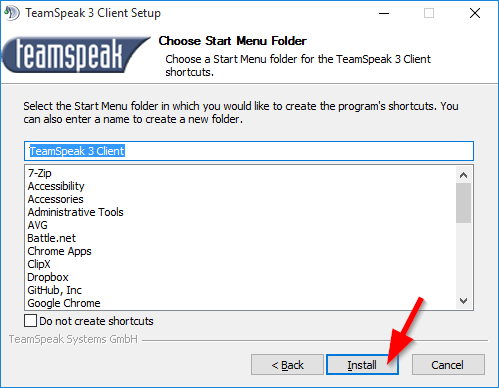 TeamSpeak Install Step 7